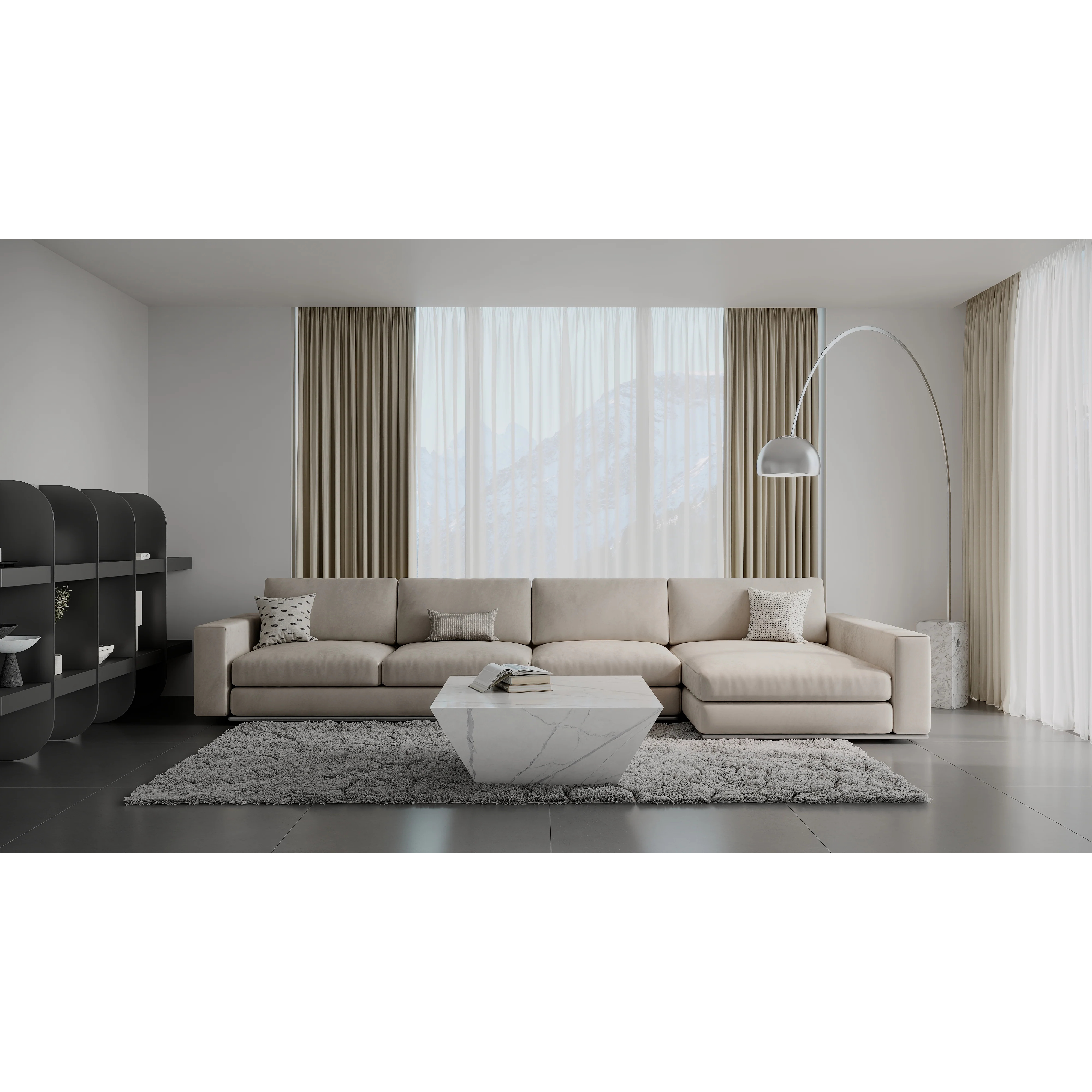 Marble Effect Coffee Table - Extra Stat