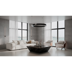 Marble Effect Coffee Table - Nero Marquina