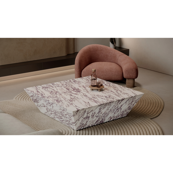 Marble Effect Coffee Table - Viola