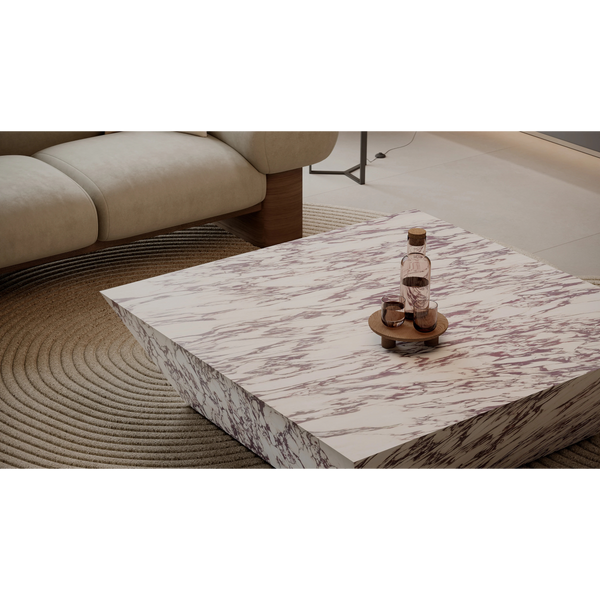 Marble Effect Coffee Table - Viola
